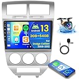 Hikity for Dodge Caliber 2006 2007 2008 2009 2010 2011 2012 Android Car Stereo Radio Carplay Android Auto, 2+64G 10.1 Inch Touchscreen Radio WiFi GPS Navigation Bluetooth FM RDS EQ Mirror Link