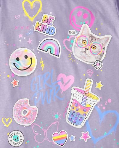 Image of The Children's Place Girls' Sports,Trends,Icons Short Sleeve Graphic T-Shirts,3 Pack