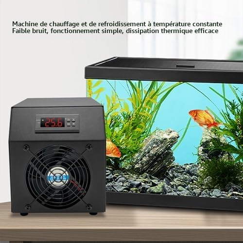 Pyhodi Refroidisseur D'aquarium, Système de Refroidissement par Eau Silencieux de 50 à 122 °F avec Pompe et Tuyau, 1/4 16 Gal 60 L, Refroidisseur d'eau à Refroidissement Rapide