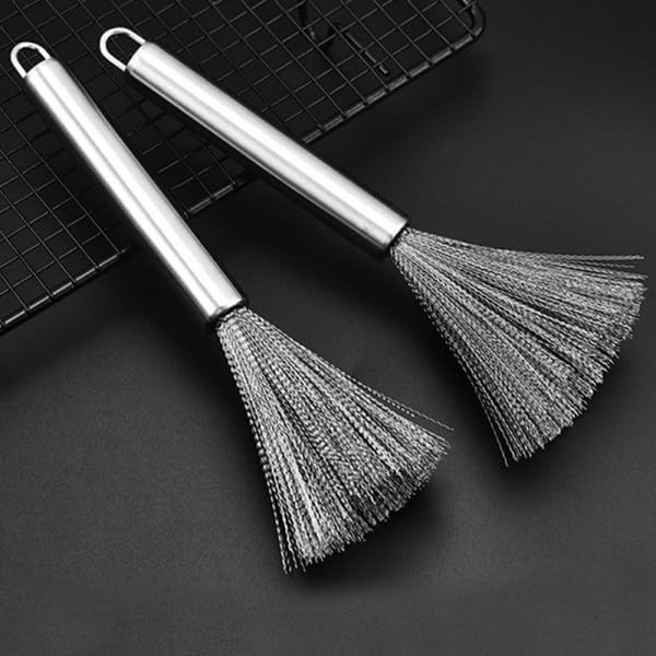 Kitchen Brush, Pan Scrubber, Wok Brush, Pot Scrubber, Dishes Scrub Brush, Steel Scrubbers for Cleaning Dishes, Steel Wool Scrubber with Handle, Steel Scrubber, Steel Scrubber Brush (2)-image-24