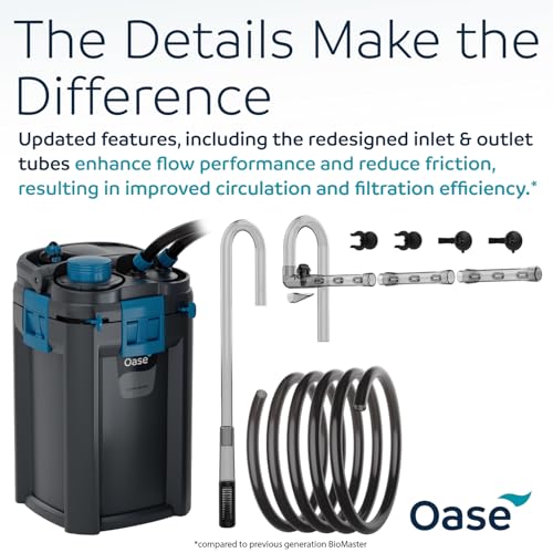 Image of OASE BioMaster 2 Thermo 250 Canister Filter for Aquariums - External Aquarium Filter with Built-in Heater - EasyClean Pre-Filter, Quiet Operation - Freshwater & Saltwater, Up to 70 Gallons