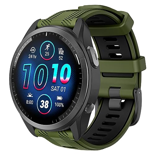 ISABAKE 22mm Correa para Garmin Forerunner 965/955/945/935, Correa de Repuesto de Silicona para Fenix 7/Fenix 6 GPS/Fenix 5 Plus