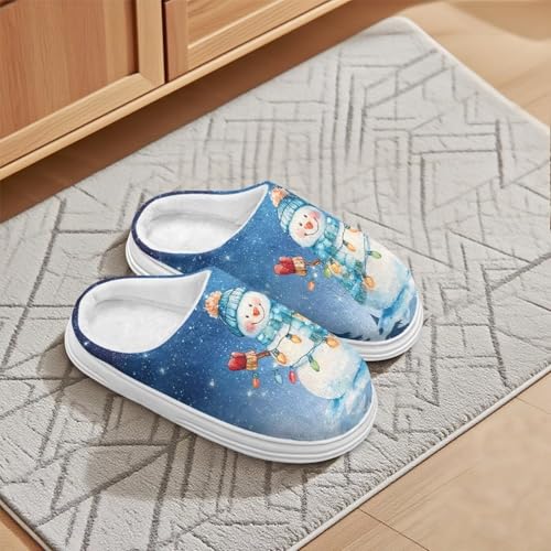 JoyLamoria Animal Pattern Slippers for Women Fluffy House Shoes Clog Warm Size 4-104