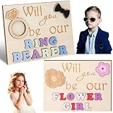 Threehoney 2 Pcs Wedding Flower Girl Ring Bearer Puzzle Invitation Will You Be Our Flower Girl Proposal Gifts Will You Be Our Ring Bearer Gifts Proposal Puzzle Decors Wedding Invitation Ideas