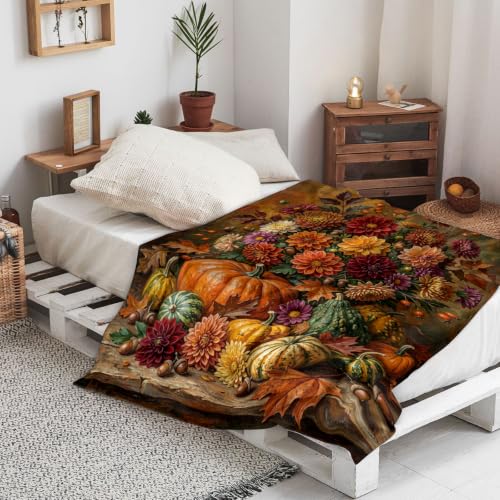Couverture citrouilles rustique, cadeau idéal d'Action de grâce - 5