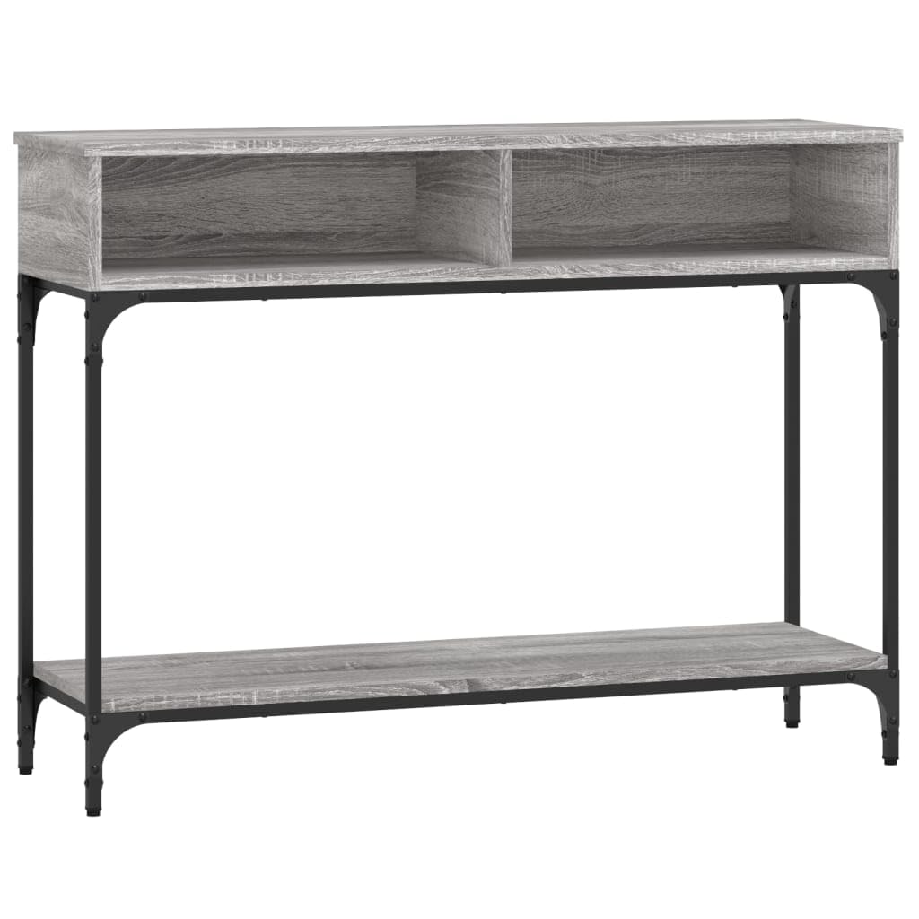 Tavolo consolle grigio Sonoma, 100 x 30,5 x 75 cm, in metallo