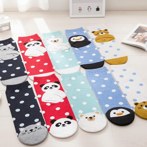 Image of Chalier Womens Funny Socks Cozy Cute Printed Patterned Fun Socks Novelty Cat Dog Socks for Women