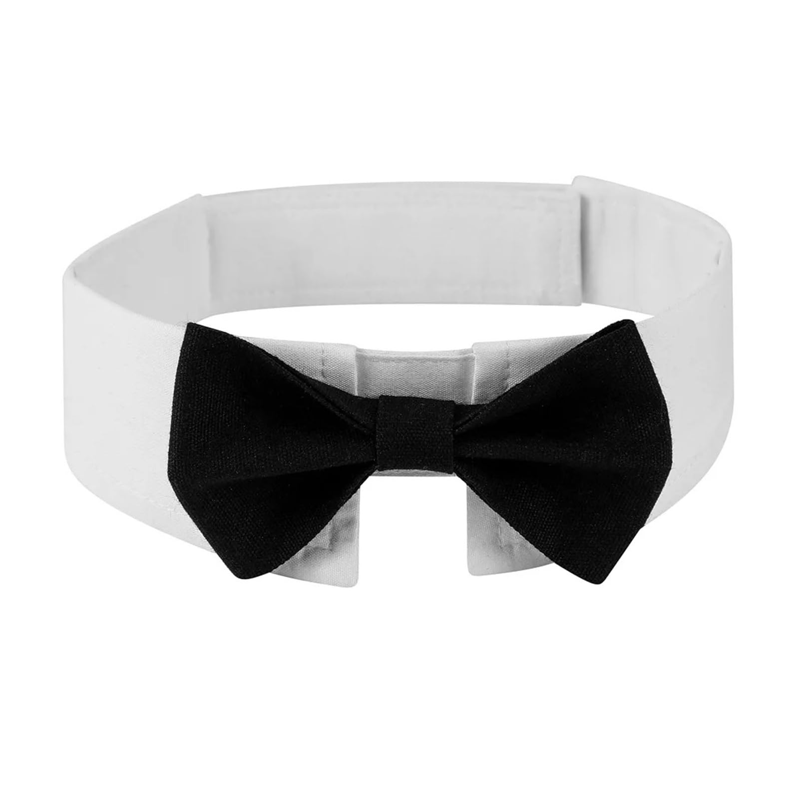 Cravate pour chien et chat en polyester noir taille M ajustable