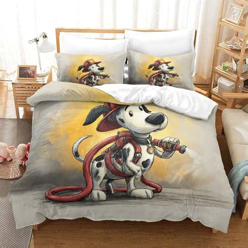 Housse de couette chien pompier hypoallergénique avec fermeture éclair - 3
