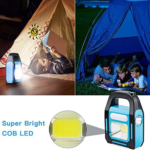 Lanterne camping solaire rechargeable avec chargeur USB intégrée
