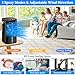 Upgraded Portable Air Conditioners- Evaporative Air Cooler,Portable AC with 3 Wind Speed & Mist, Mini Cooling Fan Personal Air Conditioner with 7 Night Light & 2-4H Timer for Bedroom Office Home-Black