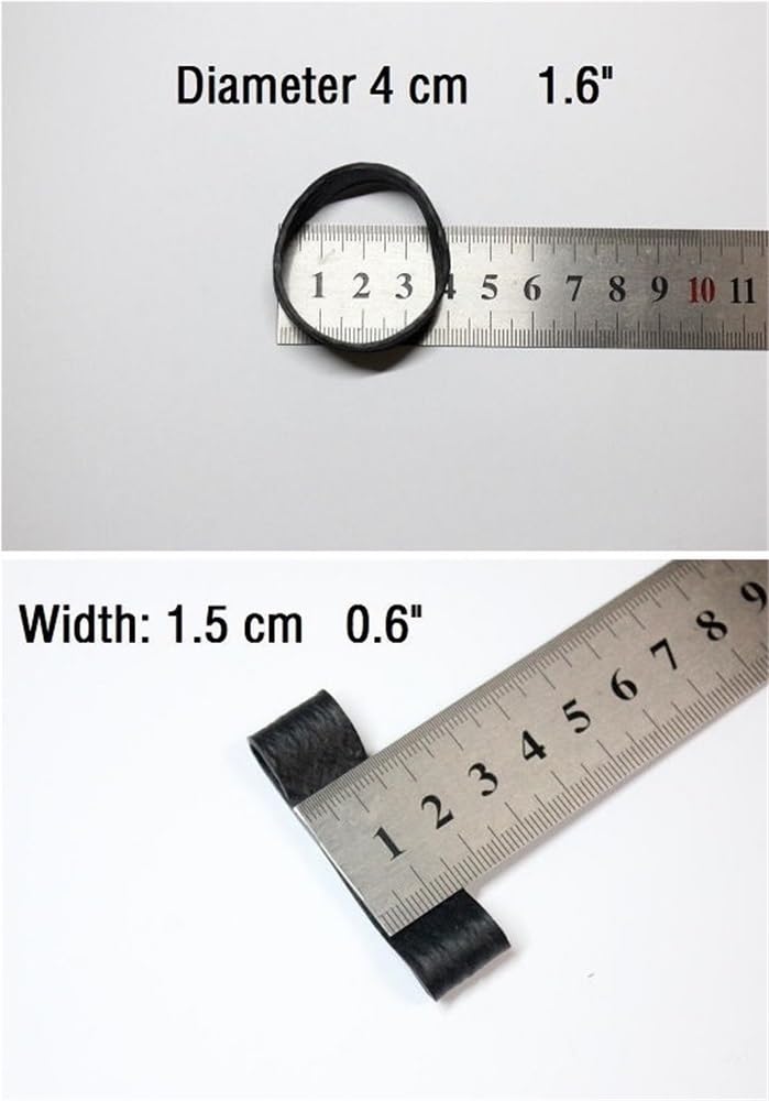 Elastici, Confezione da 50 Elastici Neri in Gomma 4x1,5 cm for Forniture for Ufficio