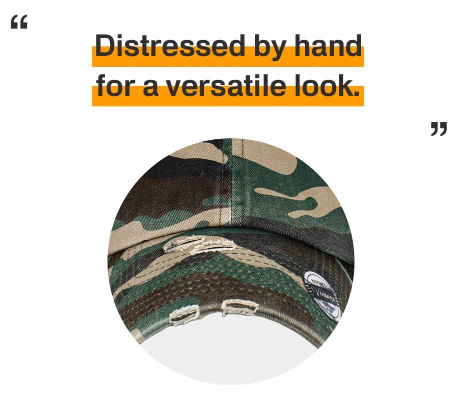 Image of KBETHOS Vintage Washed Distressed Cotton Dad Hat Baseball Cap Adjustable Polo Trucker Unisex Style Headwear