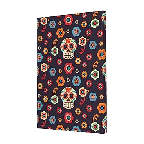 Toile murale crânes en sucre moderne et colorée suspension déco QQLADY