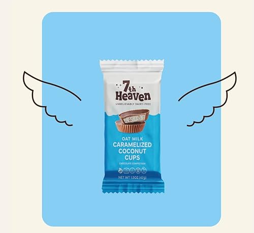 Miniatura 4 de 7th Heaven, Tazas veganas de coco caramelizado (12 tazas de coco caramelizado en total - 6 paquetes) - Vegano, sin lácteos, cacao de comercio justo