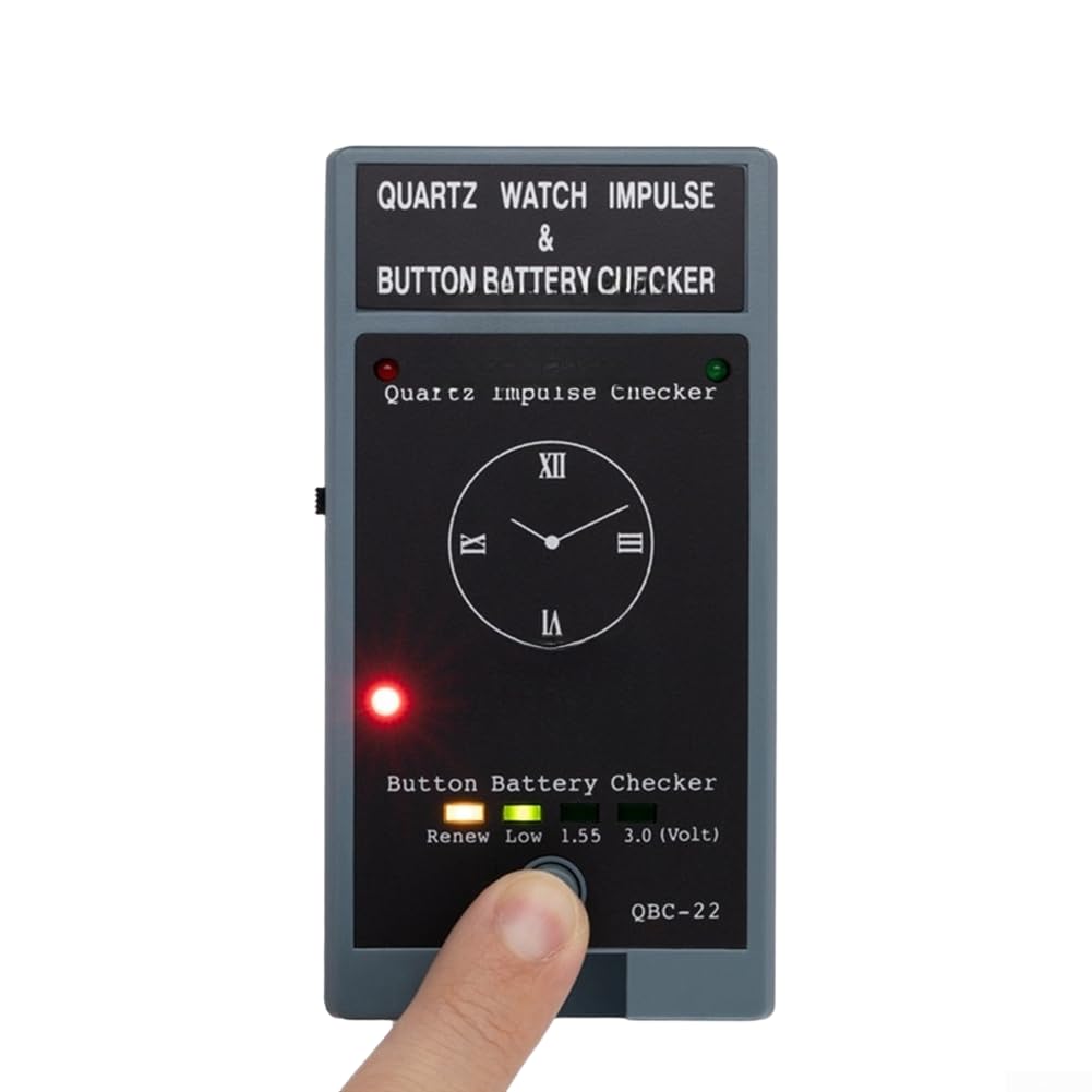 Quarz-Uhrentester 1,5 V 3 V für Batterie für Uhren-Reparatur, ABS-Gehäuseöffner, Werkzeug-Set