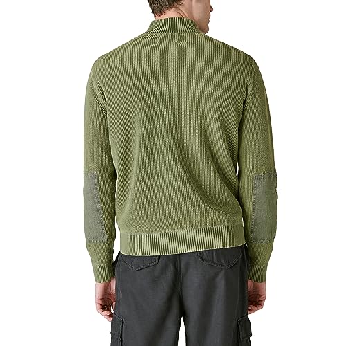 Lucky Brand Men's Mixed Media Mock Neck Sweater2