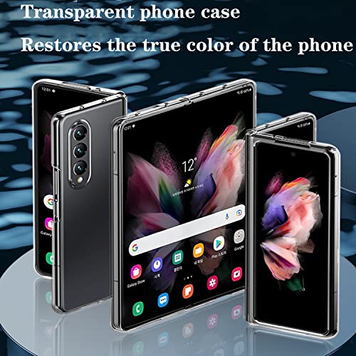 Image of TechTrendz Polycarbonate Transparent Hard Shell Protective Cover Compatible With Samsung Galaxy Z Fold 4 / Fold4 5G, Scratch Resistance Light Weight Durable Case