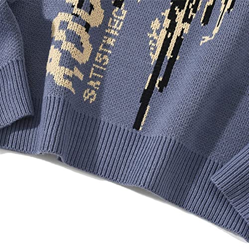 XMAIYIF (Wool) Sweater Big Boys Long Sleeve Butterfly Knitted Sweater Crewneck Winter Pullover Tops for Men Sweater(Black,M)3