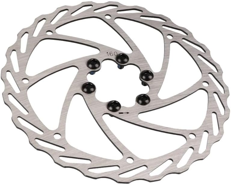 6 Holes Stainless Steel Disc Brake Piece Rotor 160mm with Scooter Accessories(1 pcs)