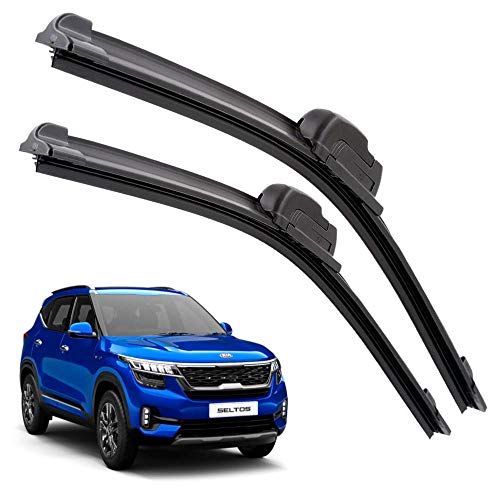 Image of Euro Care Windshield Car Wiper Blades Compatibility With KIA Seltos (Model : 2019-2025) - Set of 2Pc (D-24,P-18)