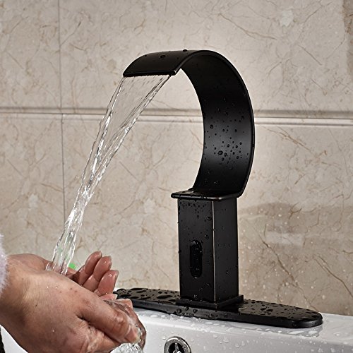 Robinet à induction pour salle de bain moderne et épurée en cascade