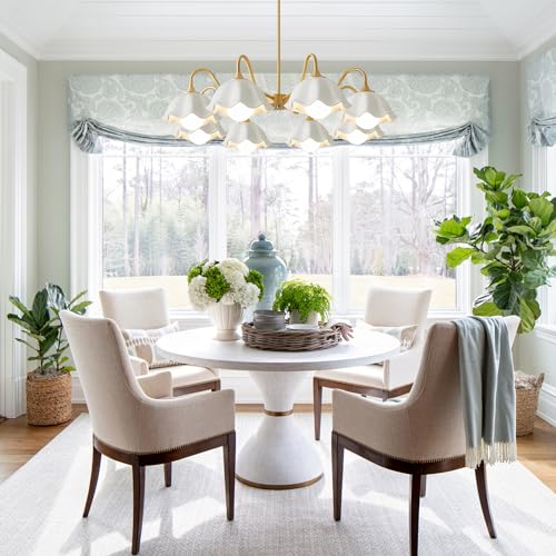 Image of 8-Light Ceramic Sputnik Chandelier Modern Semi Flush Mount Chandelier Gold Mid Century Sputnik Chandelier Living Room Finish Brass Ceiling Light