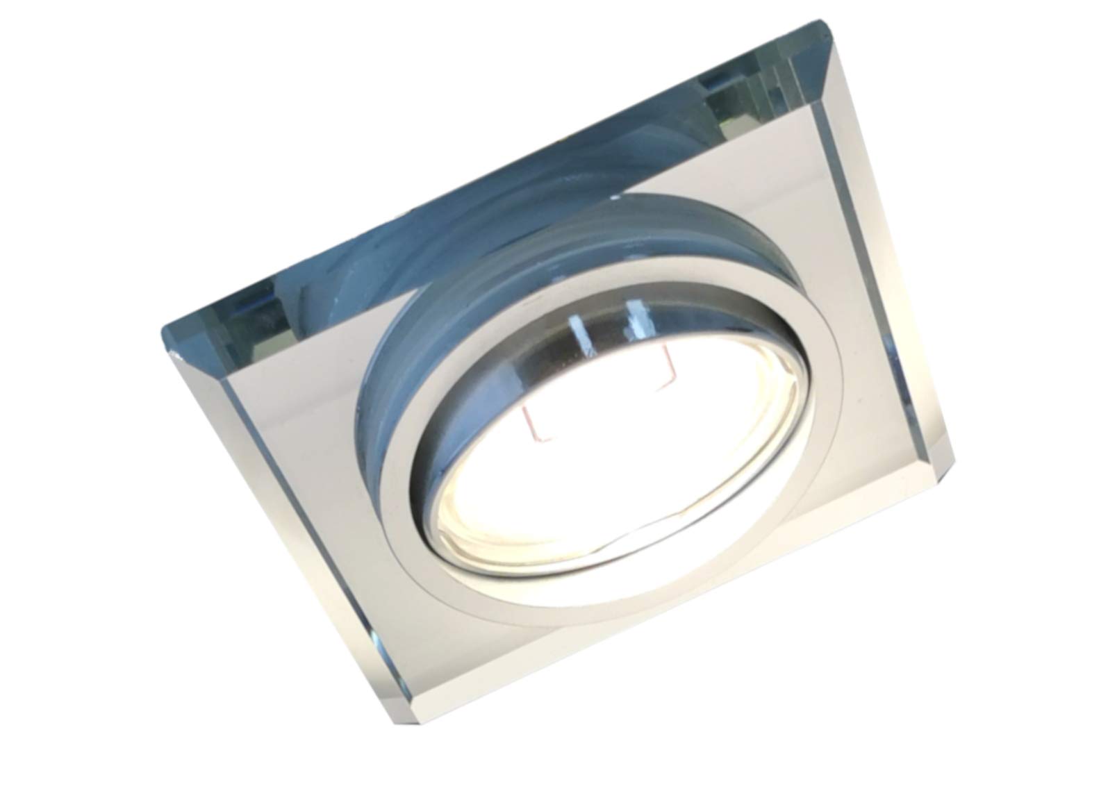 Trango 5er Set *CRYSTAL* Deckenstrahler 6729S-05GUSD aus Glas handgeschliffen inkl. 5x 3-Stufen dimmbar GU10 LED Leuchtmittel 3000K warmweiß, Einbauleuchte, Einbauspot, Deckenleuchte