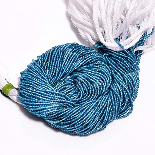 Perles en vrac apatite bleue 2mm en rondelle facettée pour création bijoux