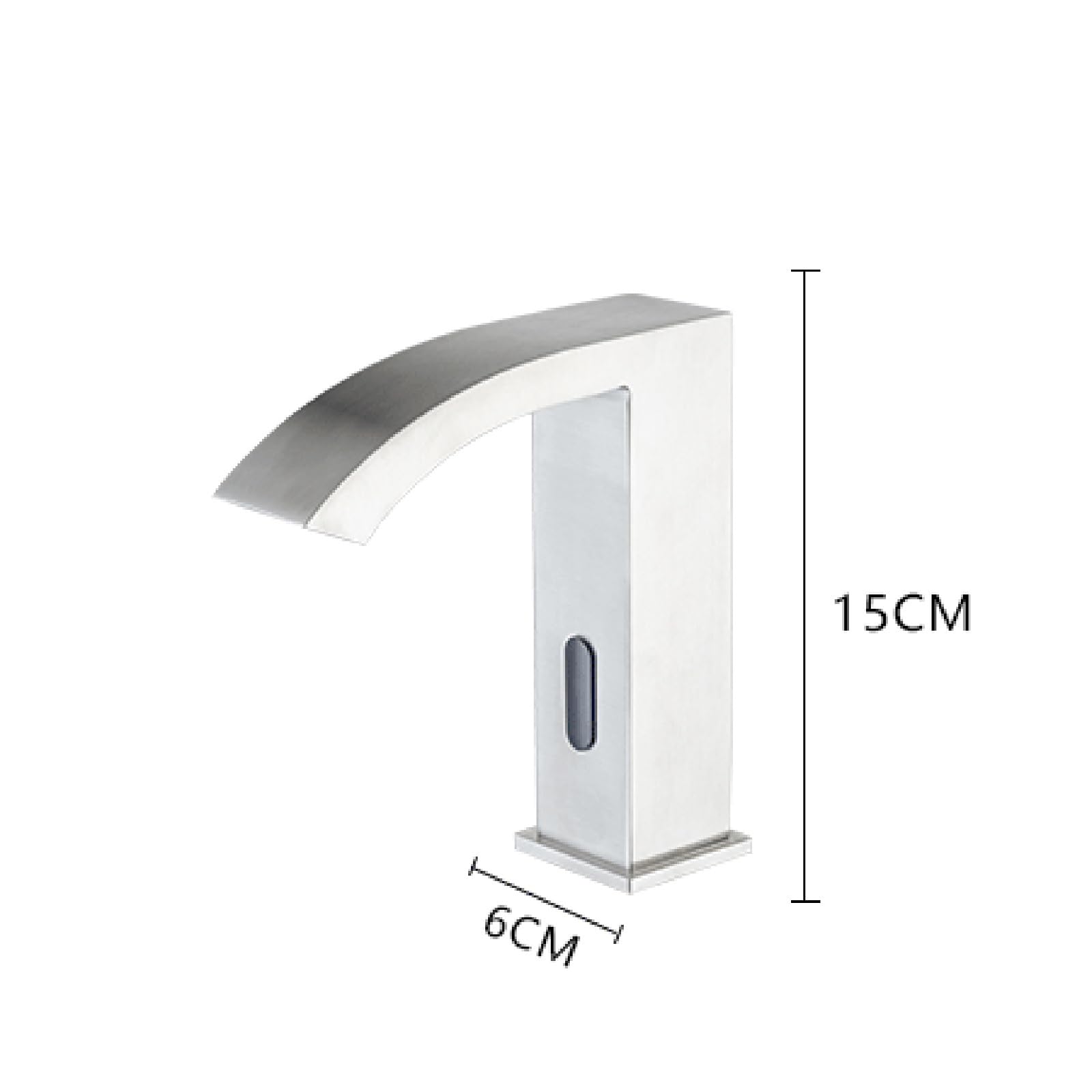 XJTNLB Rubinetto Lavabo Bagno Acciaio Inox a Cascata Rubinetto Automatico con Sensore a Infrarossi Rubinetti Bagno Oro Spazzolato Acqua Calda e Fredda
