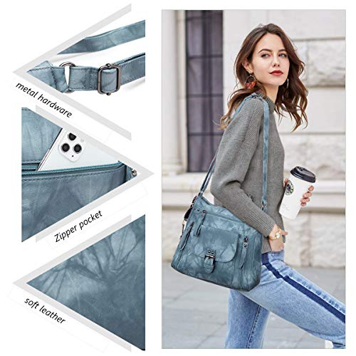 Image of Angel Kiss Crossbody Bags Shoulder Bags and Handbags for Women Multi Pocket Daily Soft Hobo Purses Medium Size