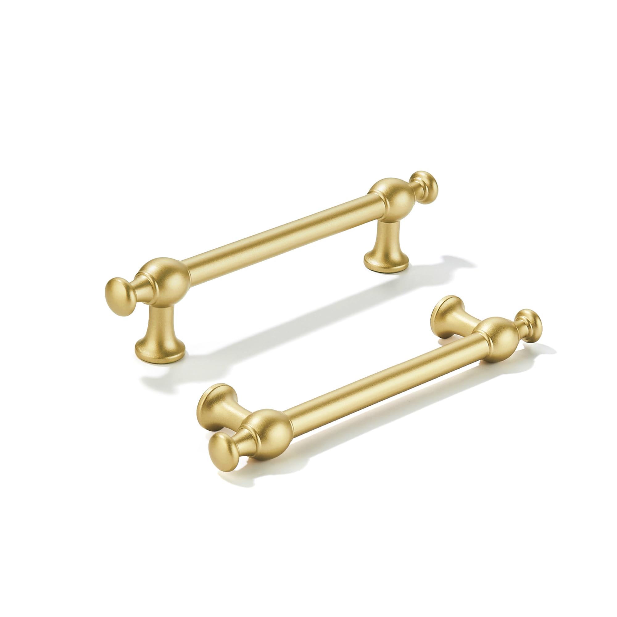 KHTUMEWARE-80453 Matte Champagne Gold Cabinet Pulls CTC 4 in (102 mm) 5-Pack