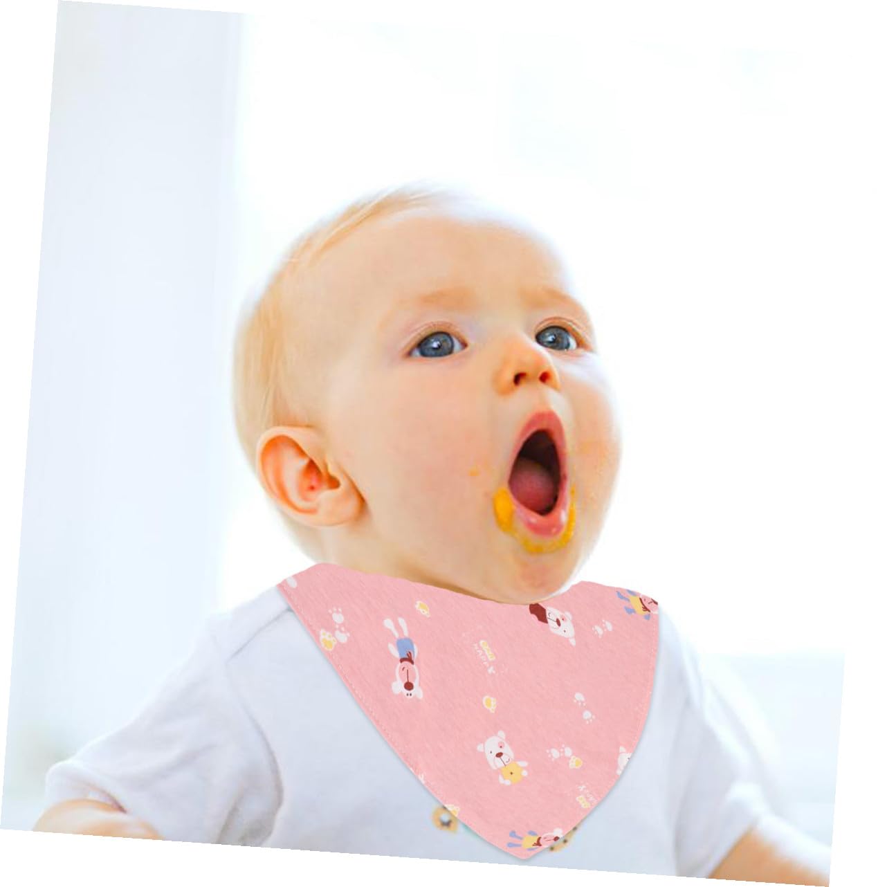 ibasenice 15piezas Baberos Triangulares Infantiles De Toallas De Saliva Para Bebés Baberos Absorbentes Para Alimentación y Uso Diario Patrón Rosa