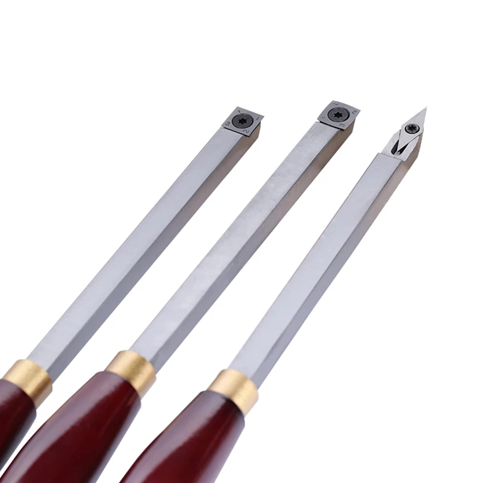 Set Di 4 Utensili Per Tornio in Carburo, Utensili Per Tornitura in Legno, Strumenti Per Tornio Con Comoda Impugnatura Per Tornio, Strumenti Per Tornio Fai Da Te E Hobbisti