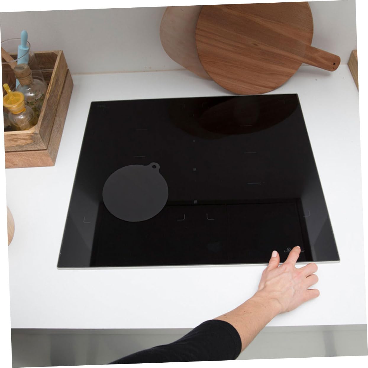 Cabilock Almohadilla protección protector microondas sartenes induccion protector estufa ignífugo protector placa inducción utensilios cocina inducción estera cocina, 03F68TS0CNFK16F452SM1
