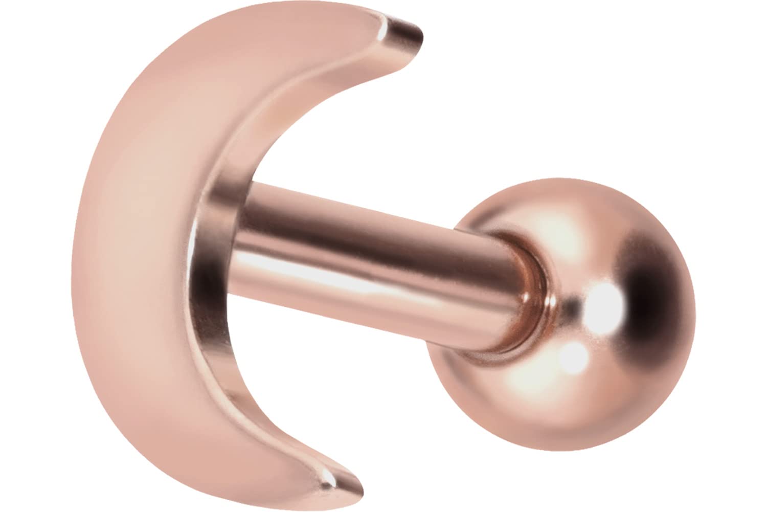 PIERCINGLINE Piercing de titanio para oreja, diseño de luna, color a elegir