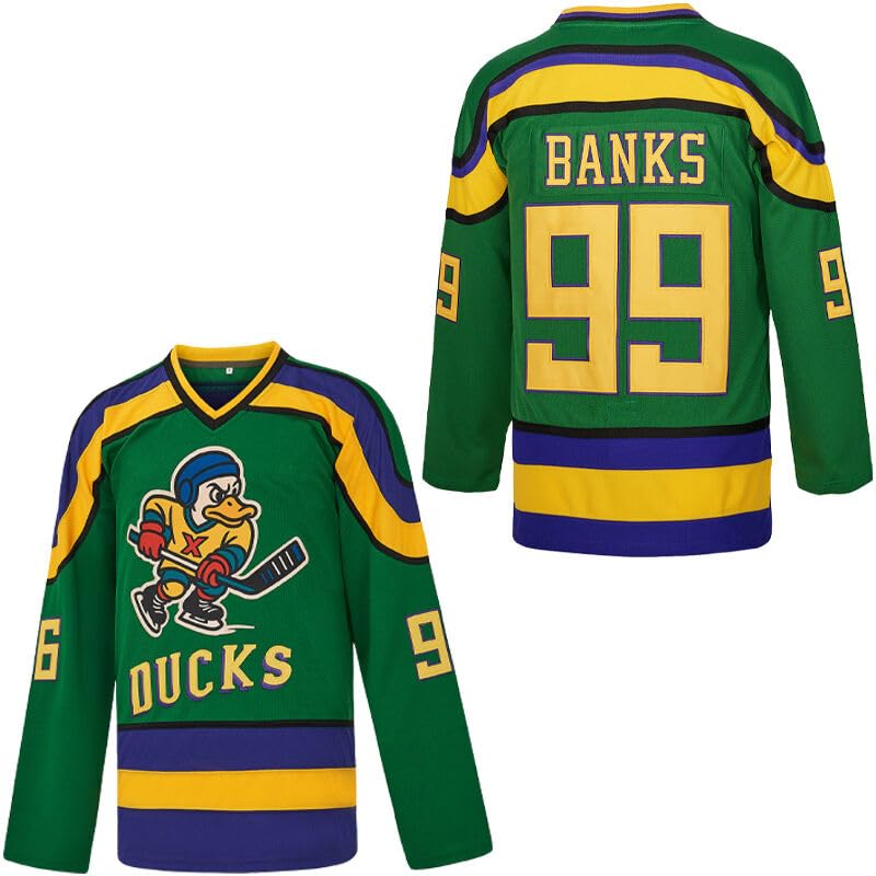 La Mejor Selección de Ropa de Hockey sobre hierba para Niño al mejor precio. 43 Youth 96 Conway 99 Banks Hockey sobre Hielo, Jersey Verde 90S Hip Hop Ropa para Fiesta Niños