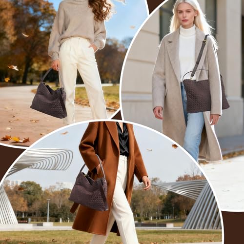 Bolso Tote tejido de gamuza para mujer miniatura 2