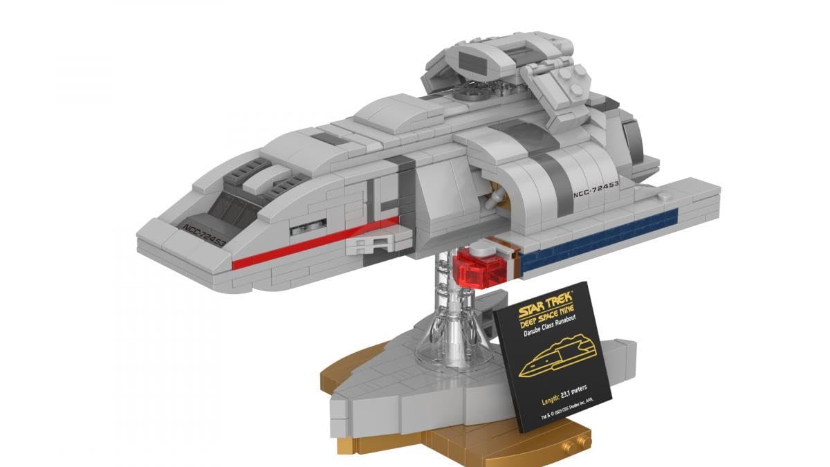 BlueBrixx Star Trek Danube-Klasse Runabout – Deep Space Nine – Midsize – Bausatz mit 693 Klemmbausteinen – 100% kompatibel – ORIGINAL-Lizenz , 105691