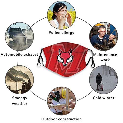 Adults Face Cover for Marist College Basketball Fans Fabric Mouth Guard Fashion Balaclavas Windproof Breathable - Thumbnail 5
