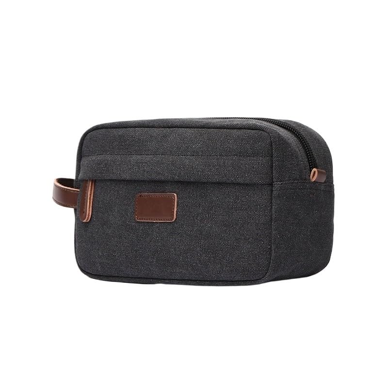Neceser de Lona para Hombre, Neceser de Viaje para Mujer, Neceser para cosméticos, Maquillaje y artículos de Belleza, Neceser Impermeable, Organizador de Afeitado, Bolso de Mano