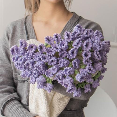Canapé pour sofan bouquet de fleurs hachées en textile tricoté doux - 4