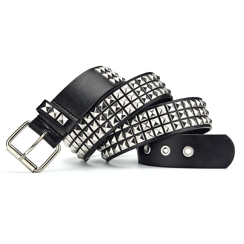 Rivet Belt， Stud Design for Accessories, Stylish Studded Belt with Durable Build, Ideal for Casual Edgy Outfits，White, 1 Piece4