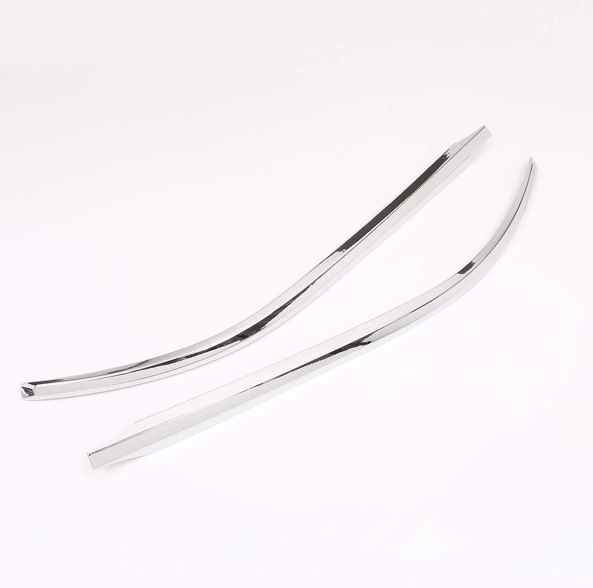ABS Chrome Car Exterior Decoration Front Headlamps Headlight Trim Strip for Land Cruiser Prado 2018
