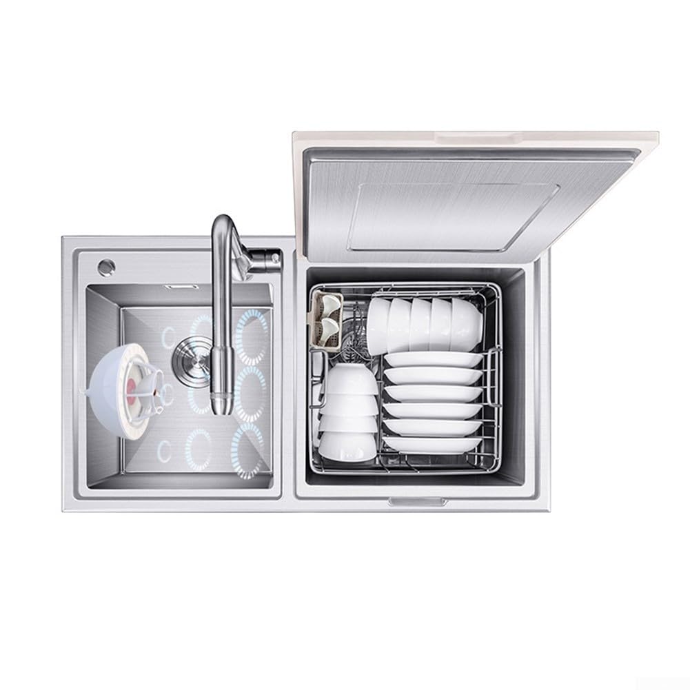 Besttoolifes Lavastoviglie nel lavello, mini lavastoviglie USB per uso domestico, lavastoviglie pigra, multifunzione, lavastoviglie portatile per cucina (verde gioiello)