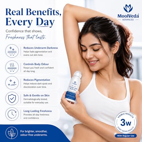 Image of 5% AHA BHA Underarm Roll On 60ml - Odour Control & Pigmentation Removal for Men Women | Lactic Mandelic Salicylic Acid | Orchid Breeze