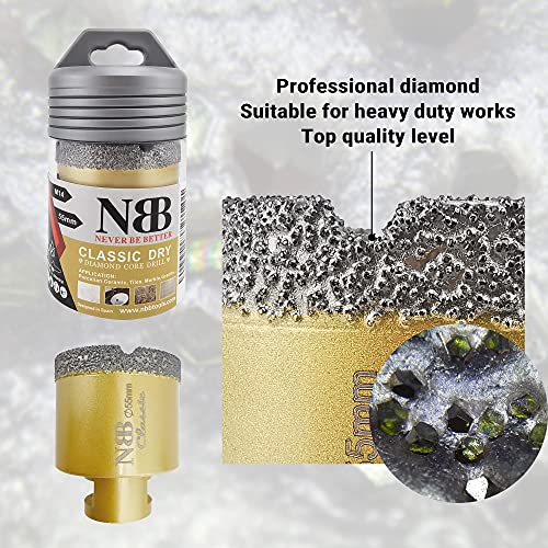NBB vacuum brazed diamond hole saw with M14, Classic Golden type - Image 3