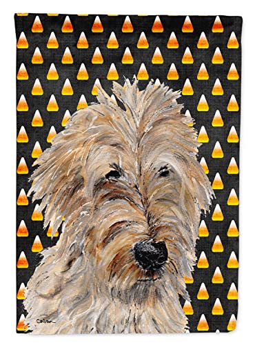 Drapeau sur toile grand format Doré Doodle résistant et multicolore avec motif petits bonbons - 2