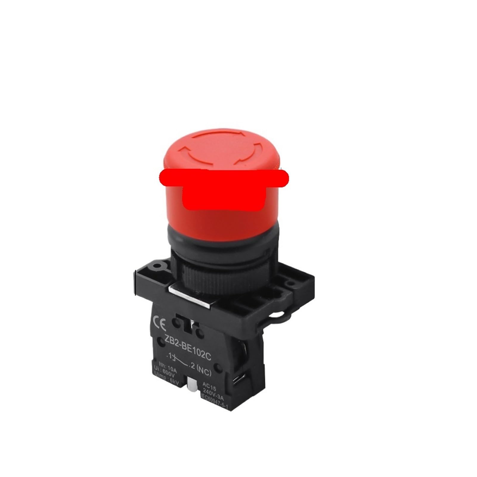 2 interruptores de botón de parada de emergencia de 22 mm XB2-ES442 ES542 ES642 BS142 con cierre automático 600 V 10 A 220 V 12 V 24 V
