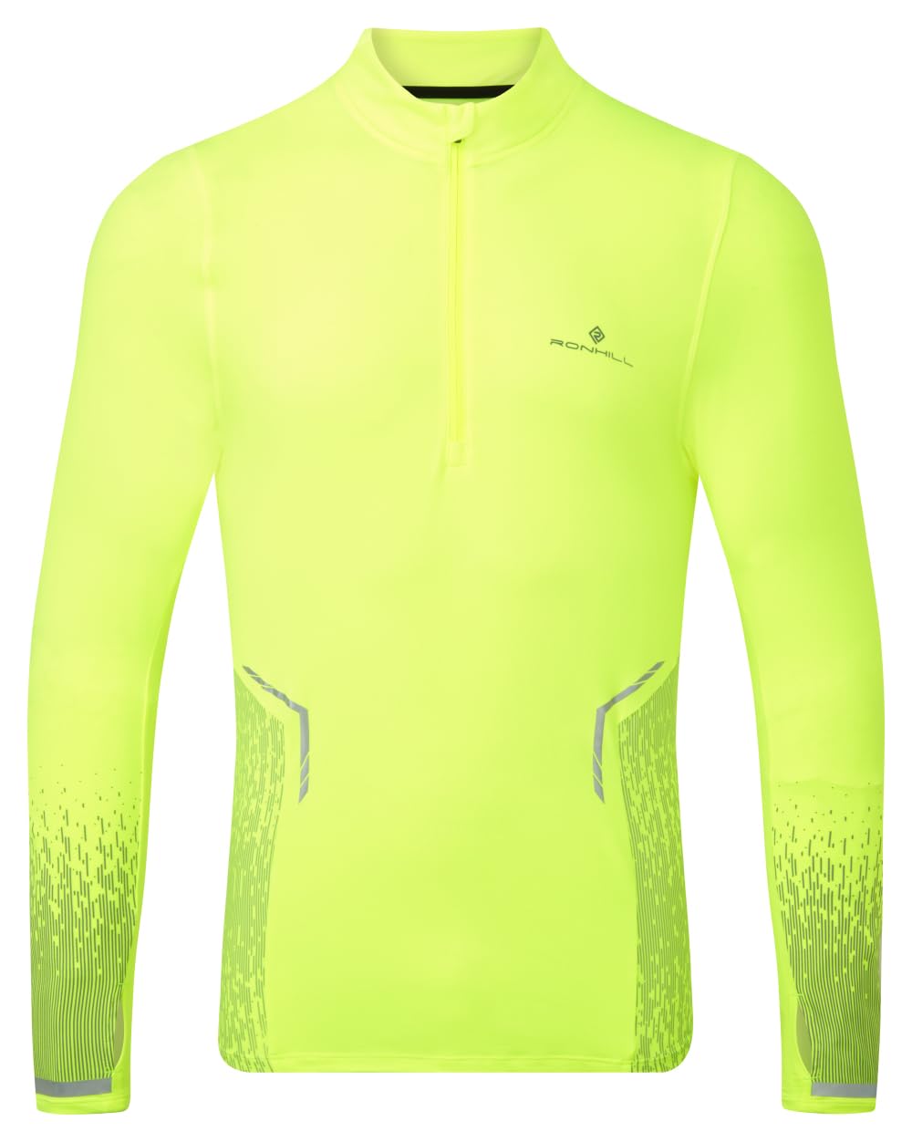 Ronhill Running, Men's Tech Reflect 1/2 Zip, Fluo Yellow/Reflect, M